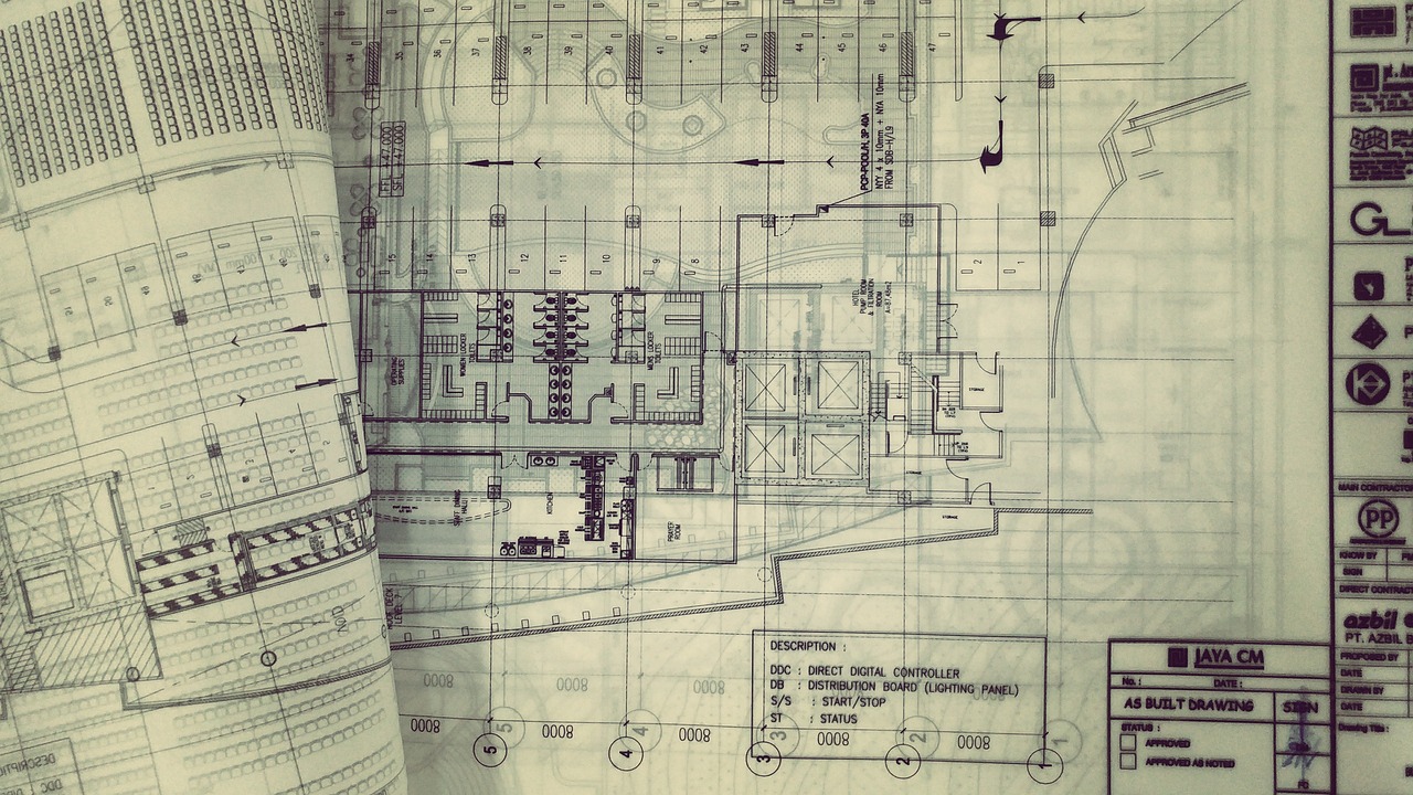 Plan zur Akustik Planung für Architektur